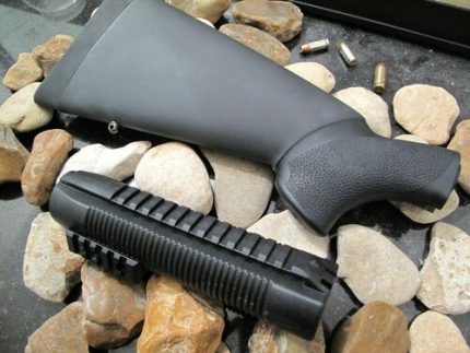 Fits Mossberg 500 590 835 20 GAUGE Hogue Shotgun Stock PEBBLE OVERMOLD Tech