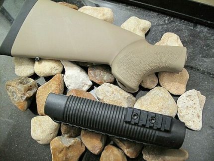 Fits Mossberg 590 Hogue Shotgun Stock FDE + Milled Tactical Picatinny Forend