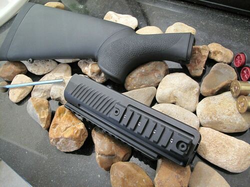 114919718064-0__86606.1634499824.jpg Fits BLUELINE PUMP Hogue Shotgun Stock + Milled Tactical Picatinny Forend - Image 1