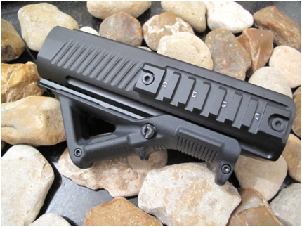 Milled Aluminum Remington 870 Picatinny Heavyweight Forend + Magpul AFG 1 Angled Foregrip and Rail