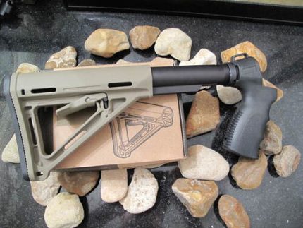 Mossberg 500 590 Pistol Grip Magpul Stock MILSPEC FDE 6 Position Tactical