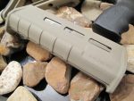 FDE Magpul Mossberg 500 590 Pistol Grip Magpul Stock Black 6 Position Forend