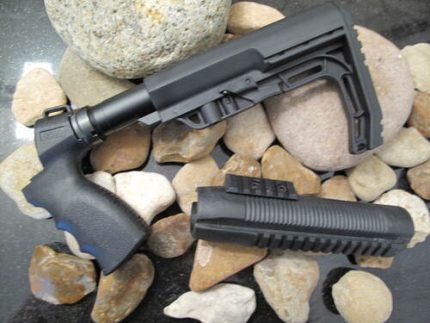 MFT Minimalist Mossberg 500 590 Stock + FOREND 6 Position Pistol Grip Stock Collapsable