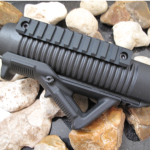 Mossberg 500a Forend 6 1/2" Tube (Milled aluminum side-rails) + Magpul AFG 1 Angled Foregrip and Rail