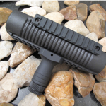 Mossberg 500a Forend 6 1/2" Tube (Milled aluminum side-rails) +Rubberized CNC Stub Grip