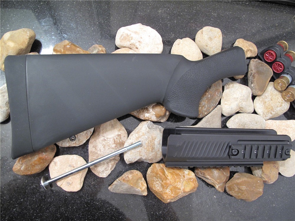 pix521969361.jpg Remington 870 Hogue Shotgun Stock + Milled Tactical Picatinny Forend - Image 1